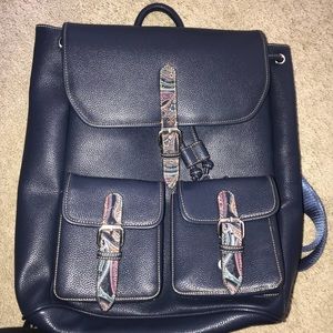 ASH blue leather backpack